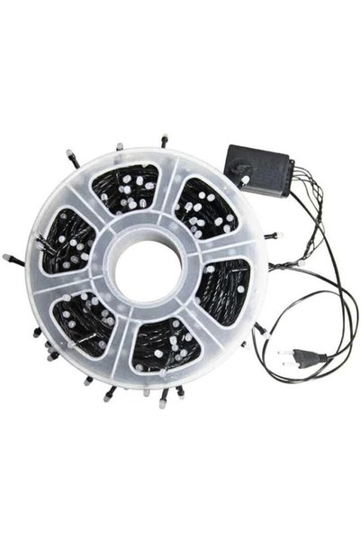 OEM Instalație luminoasă liniară pentru exterior - 100m, Multicoloră cu cablu negru și LED-uri mari