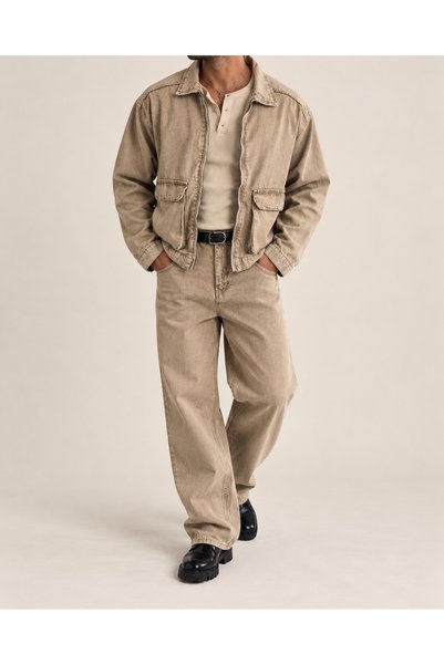 Genel Markalar vintage/workwear bej kanvas ceket