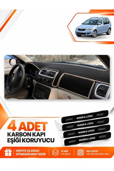 e-biz Skoda Roomstar (2006-2015) Compatible Front Cover Dashboard Protection ...