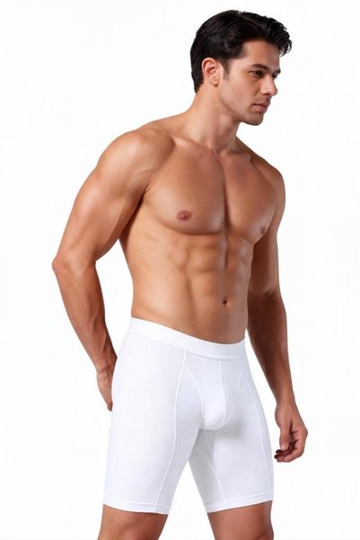 CNT Men's Long Leg Lycra 3-Piece Boxer Premium Pack Silver
