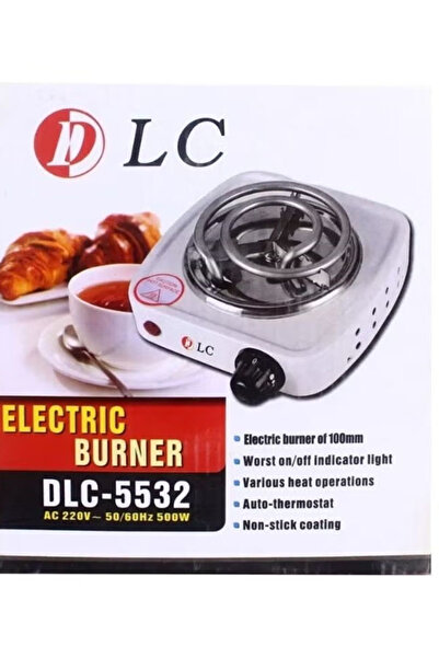 Generic Brand موقد كهربائي بشعلة واحدة DLC-5532 أبيض/ أسود