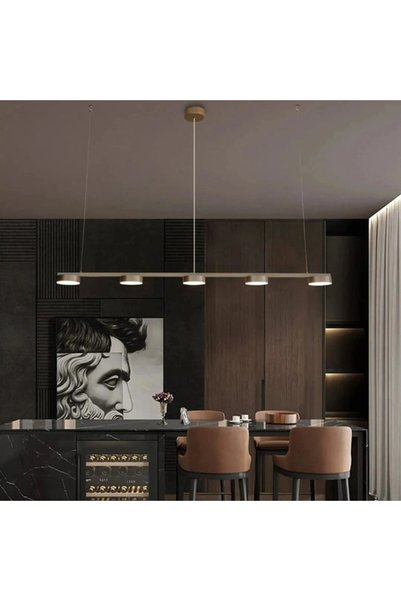 NZL Lighting Linear Modern Gold Renkli Ledli Sarkıt Avize