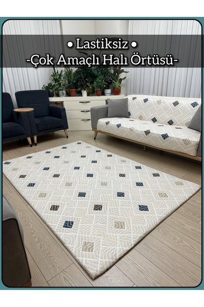 MODKLAS Lastiksiz Halı Örtüsü "Çok Amaçlı Kullanım" Mikro Polar Kumaş (Koltuk...