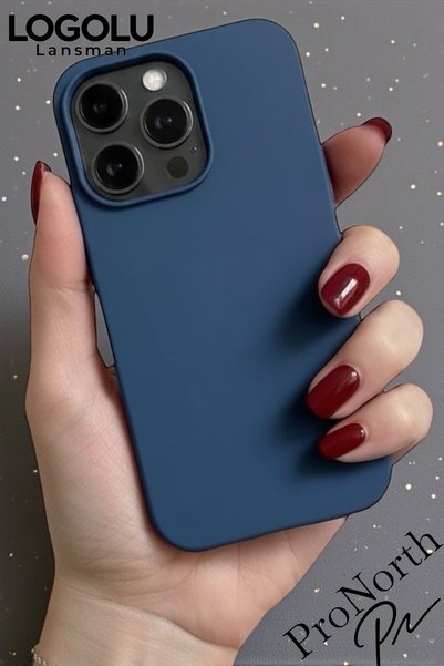 ProNorth iPhone 14 Pro Max Compatible Case with Logo Launch Soft Velvet Silicone Cover