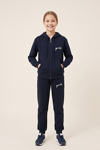 CRASSİ Girl's Set with Cardigan and Hoodie, Printed, Fleece Lined, Lycra, 100...