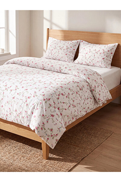LC Waikiki Lcw Home Mixed Floral Cotton Double Duvet Cover Set