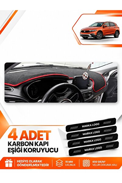 e-biz Fi̇at Egea Cross (2021-2026) Tablet-Compatible Front Glove Box Protecti...