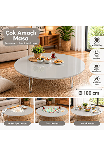 Genel Markalar AYTAŞI 100CM KATLANABİLİR ÇOK AMAÇLI YER SOFRASI MASASI HAMUR ...