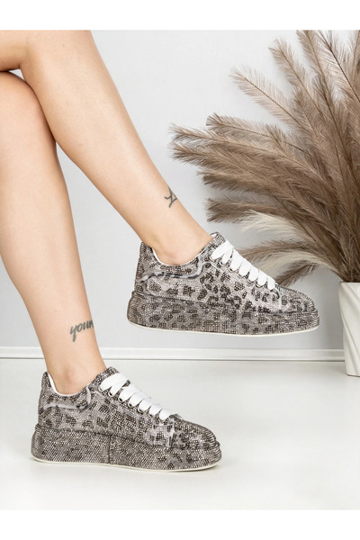 mei Sneakers dama gri din material textil Eaerra