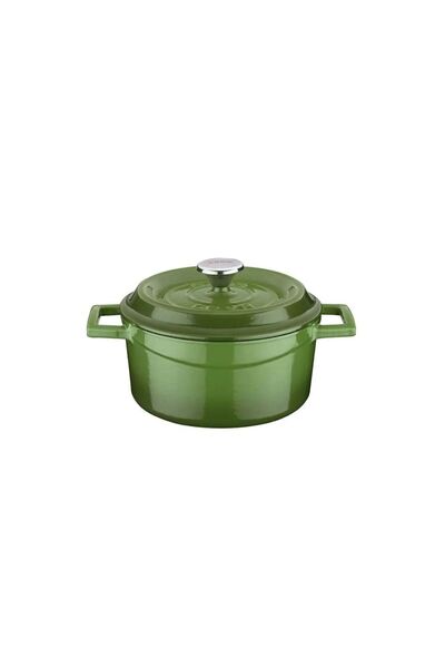 Lava Mini-saucepan, cast iron, 12cm/0.53L, "Trendy", green -
