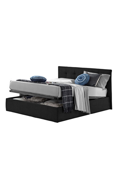 Timflex Pat Rabatabil cu Lada Depozitare Roma 150x190 cm Textil Anti-pete