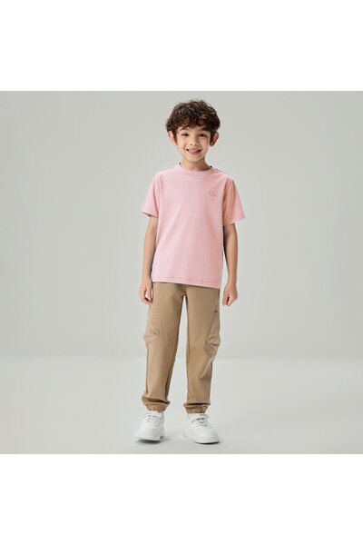 Giordano Junior's Liquid touch Regular Embroidery Tee