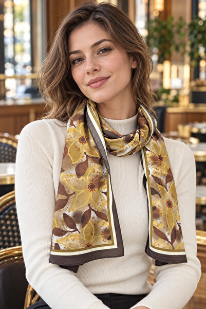 nehir eşarp Floral Pattern Modal Fabric Long Wide Ethol Shawl Scarf 145X50 cm