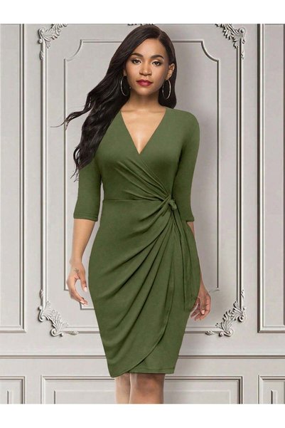 Sheya Rochie midi, verde