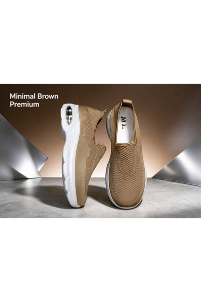 Huanhuan Shoe أحذية رجالية كاجوال سهلة الارتداء مع نعل سميك مبطن بالهواء، شبك...