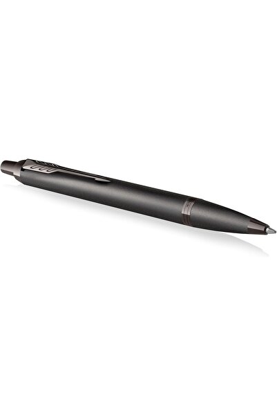 Parker قلم حبر جاف معدني أحادي اللون من IM، برأس متوسط، رمادي (لون معدني)