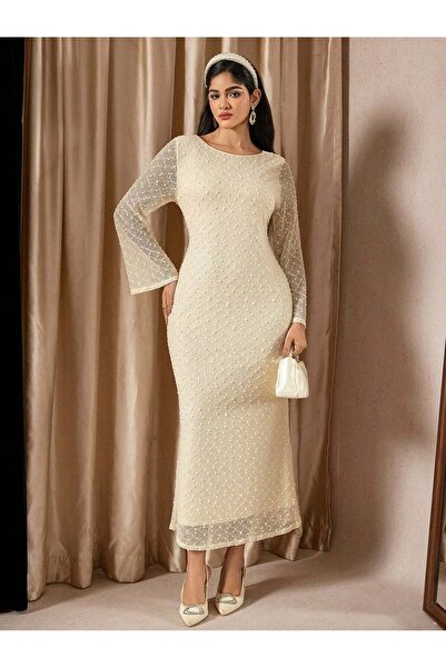 Sheya Rochie maxi, crem