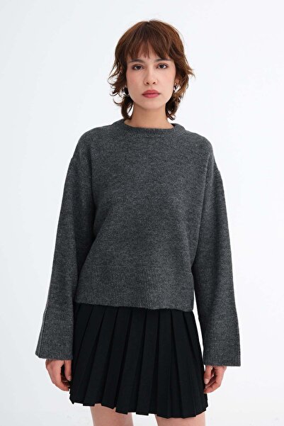 Addax Crew Neck Knitwear Sweater K3497
