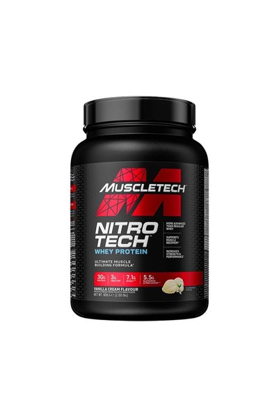 MUSCLETECH Νίτρο Τεκ Πρωτεΐνη Ορού Γάλακτος – 908γρ - Κρέμα Βανίλιας