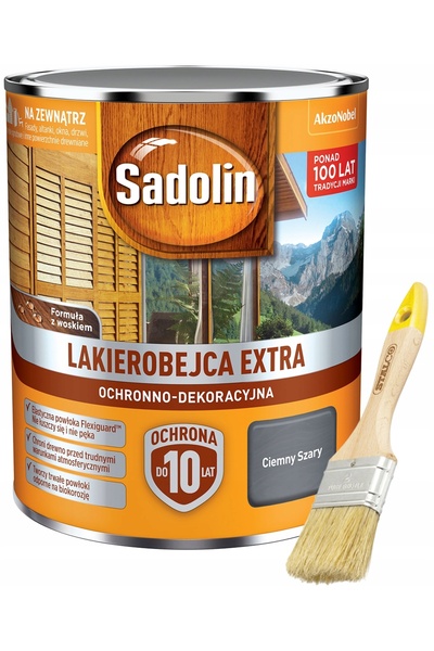 Sadolin Vopsea suplimentară pentru lemn de grădină gri închis 5L