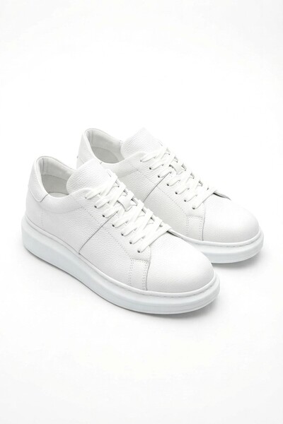 Zerenyus Zrj151 High Quality Lace-Up Men's Casual Sneaker - White