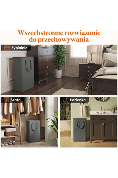 NO BRAND Coș de rufe autoportant, cu design de desene animate, de mare capaci...