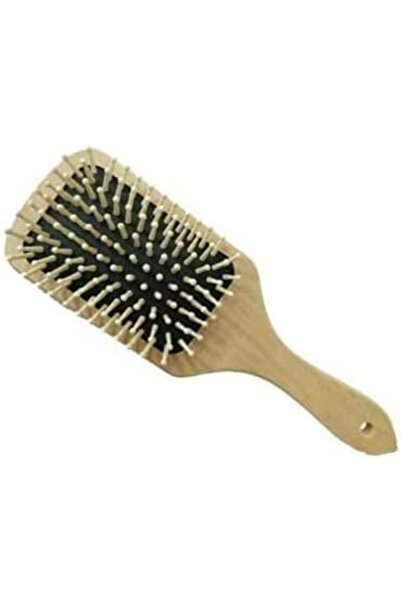 Hair System Medical Wooden Hair Brush - Beige/Black