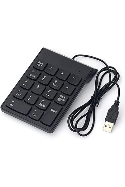 Generic Mini USB Keyboard USB Wired Numeric Keyboard Keypad Adapter 18 Keys Compatible Laptop PC Windows 2000 XP Vista 7 or Millennium Edition