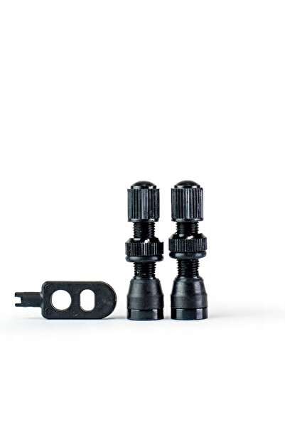 Trezado Valve Schrader/Auto negre de 30mm pentru sistem tubeless, 2 bucăți