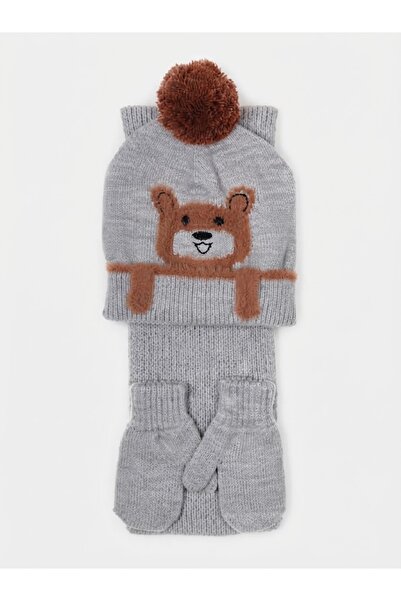 Fonem Fo 5216 Benz 3-Piece Scarf Beanie Glove Set