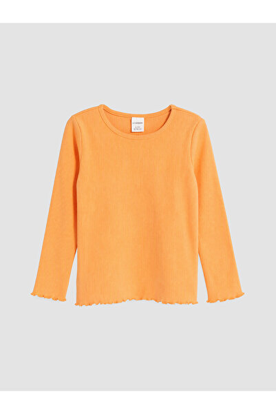LC Waikiki Two Mt Shop Quality Orange Plain Narrow & Slim Long Sleeve Girls' ...