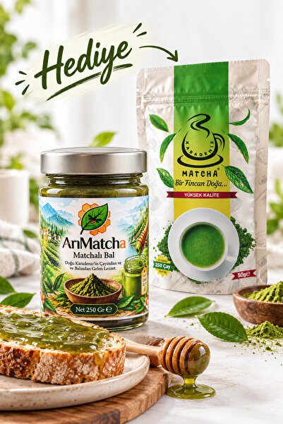 Karadeniz Matcha Matchalı Bal 250 Gram ve Hediye Saf Matcha 50 Gram