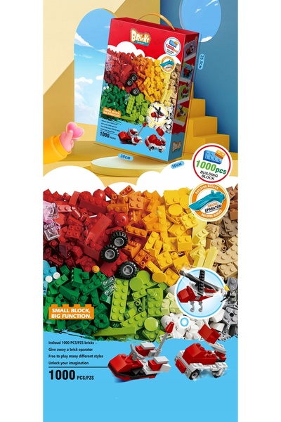 Norimpex Set de construcție pompieri 1000 piese pentru cărămizi de construcți...