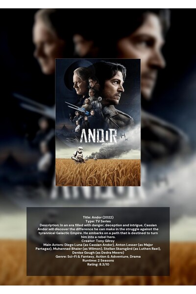 OEM Poster Infografic Andor, Serial Star Wars, Design Detaliat, Carton 250g, A4