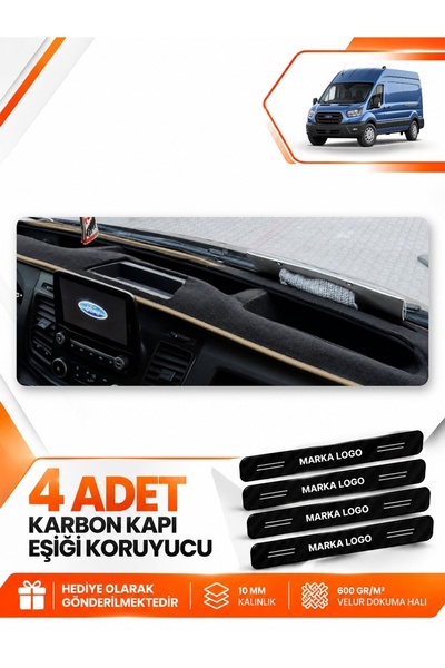 e-biz Ford Transit Type 1 (2020-2025) Compatible Front Cover Dashboard Protec...