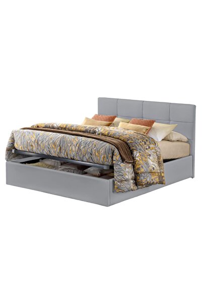 Timflex Pat Rabatabil cu Lada Depozitare Giorno Promo 150x190 cm Piele ecolog...