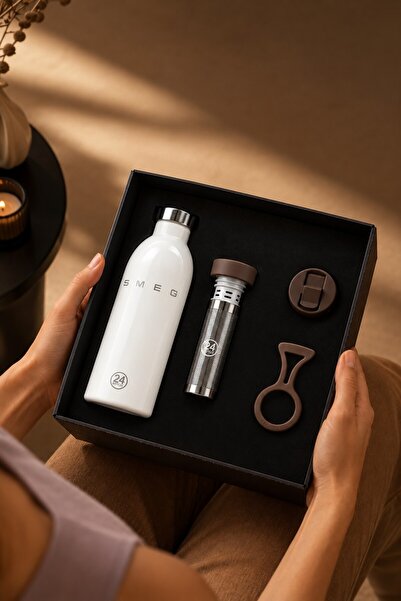 SMEG White Mocha Gift Box - Hediye Seti Black Edition®