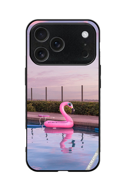 VR CREATIVE Protective Case Cover For Apple iPhone 17 Pro Max Flamingo Tube D...