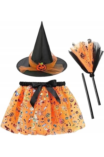 NO BRAND Costum de vrăjitoare pentru fete, ideal pentru balul de carnaval, 3 ...