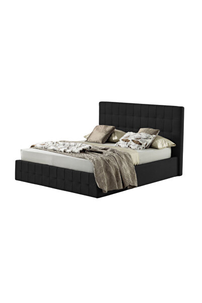 Timflex Pat cu Somiera Notturno PAL 160x200 cm Textil Gri inchis