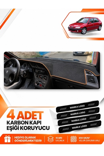 e-biz Peugeot 306 (1993-2002) Compatible Front Torpedo Protection Case Carpet...