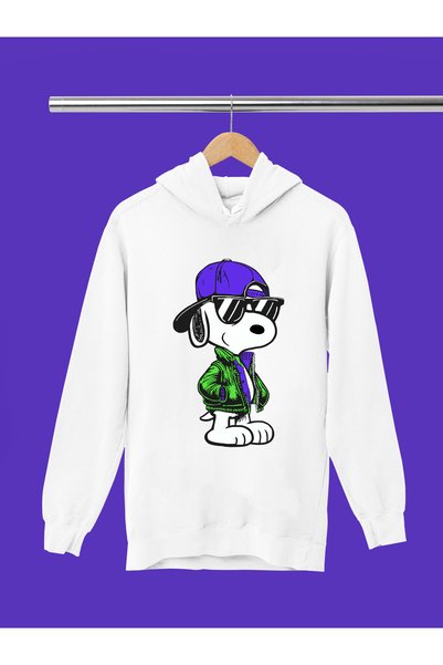 MAGORS Snoopy Printed 3-Yarn Quality Soft Texture Hooded Children's Sweatshirt