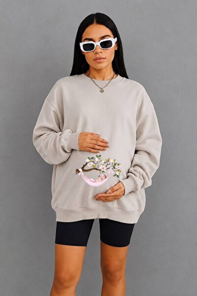 BENROMA 3 Yarn Combed Cotton Dalda Baby Printed Maternity Sweatshirt Jq1