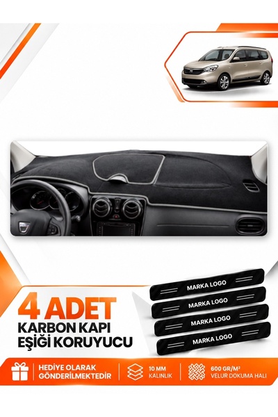 e-biz غطاء حماية أمامي متوافق مع سيارة DACIA LODGY (2010-2017) - أسود-رمادي -...