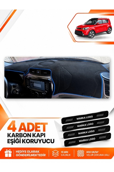 e-biz Kia Soul (2014-2019) Compatible Front Torpedo Protection Case Carpet Pr...
