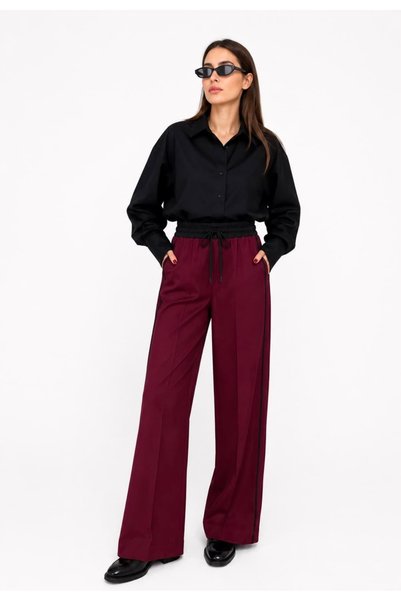 Serpirella Butik Polyviscon Women's Trousers with Side Stripes
