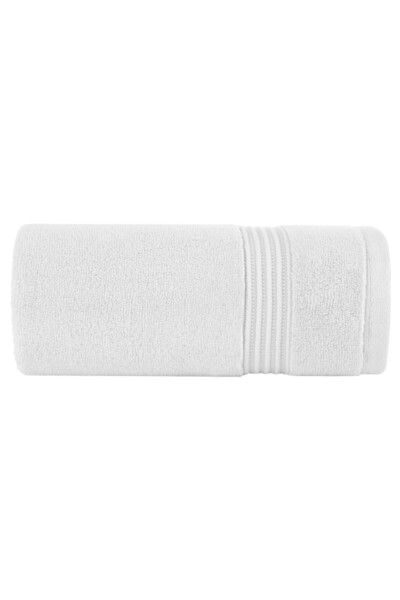 Eurofirany Prosop de baie MOLLY decorate cu dungi 70 x 140 cm alb