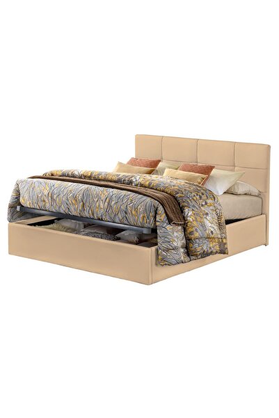 Timflex Pat Rabatabil cu Lada Depozitare Giorno Promo 90x190 cm Piele ecologi...