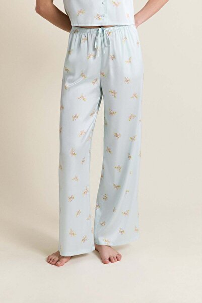 Etam Patterned Satin Pajama Pants