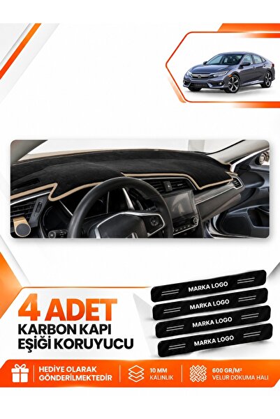 e-biz Honda Civic Fc5 (2015-2022) Compatible Front Cover Dashboard Protection...